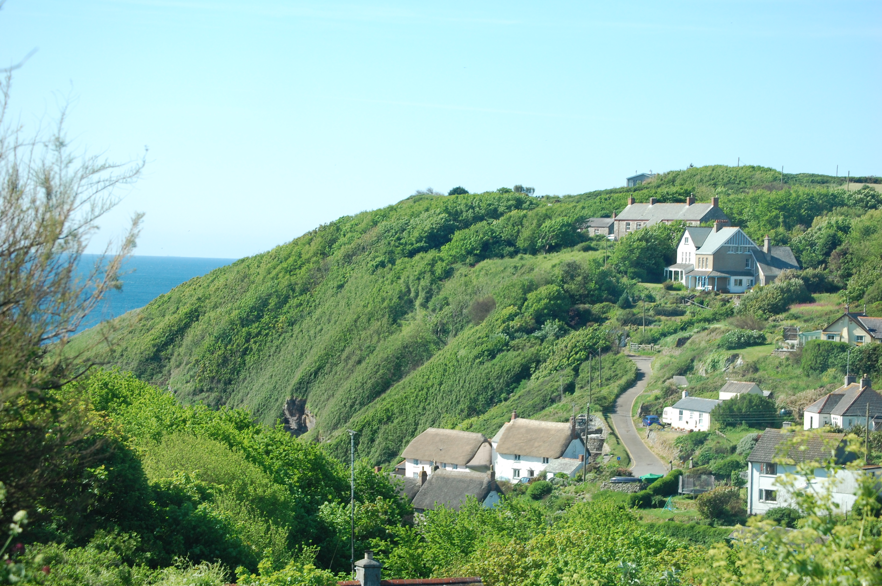 The village of Cadgwith with its thatched cottages