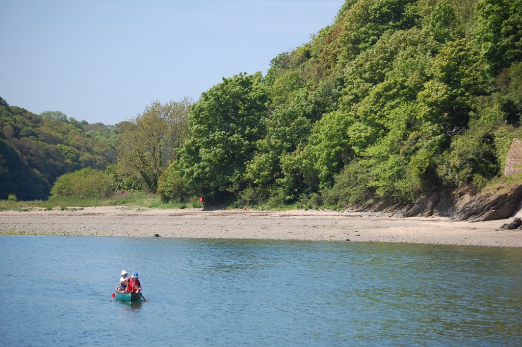 Kayak on the creek at t Anthony in Meneage, Cornwall